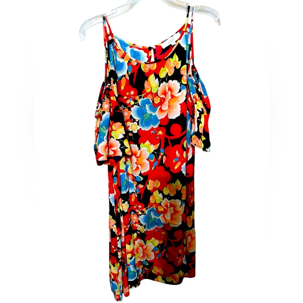 Loft “cold-shoulder” floral dress - size XL